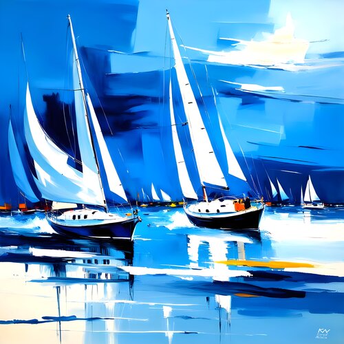 Blue sea area van Natalia Kuruch, Schilderij te koop op Singulart
