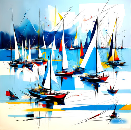Sea Meeting van Natalia Kuruch, Schilderij te koop op Singulart