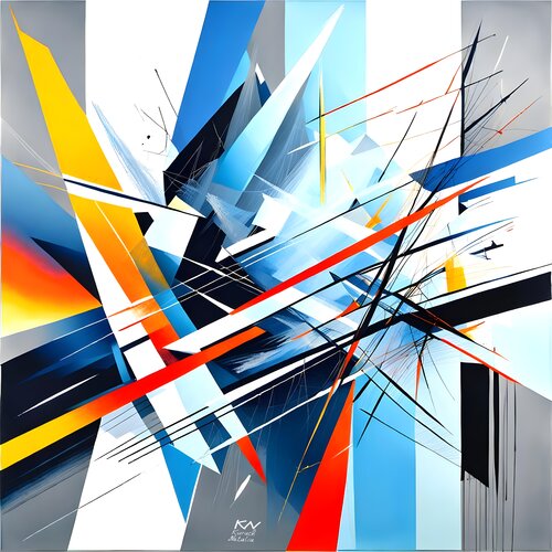 Abstract Crossroads van Natalia Kuruch, Schilderij te koop op Singulart