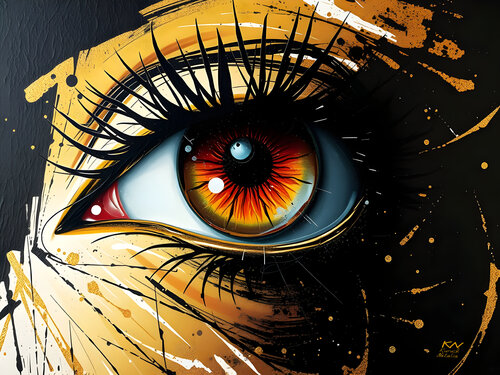 Golden Eye di Natalia Kuruch, Pittura in vendita su Singulart