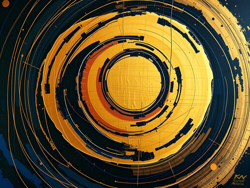 Golden ZEN van Natalia Kuruch, Schilderij te koop op Singulart
