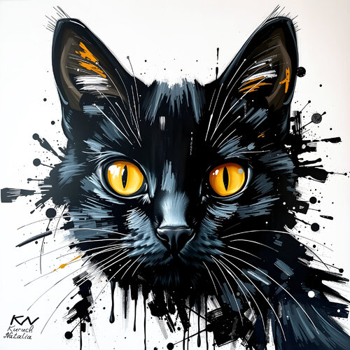 Baby cat by Natalia Kuruch, Painting for Sale on Singulart