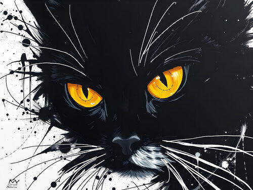 Black baby cat di Natalia Kuruch, Pittura in vendita su Singulart