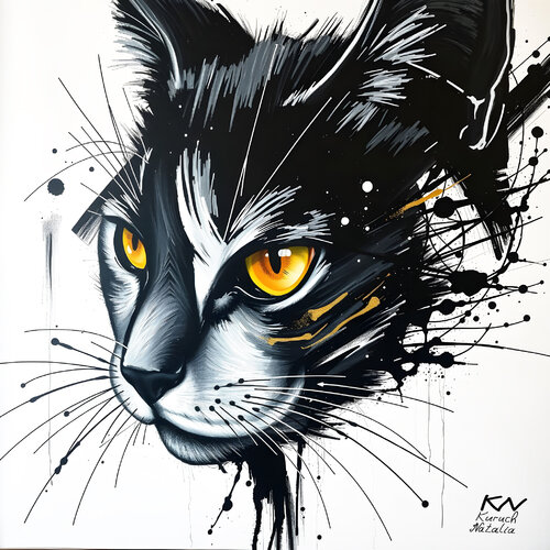 Cat lover de Natalia Kuruch, Pintura a la venta en Singulart