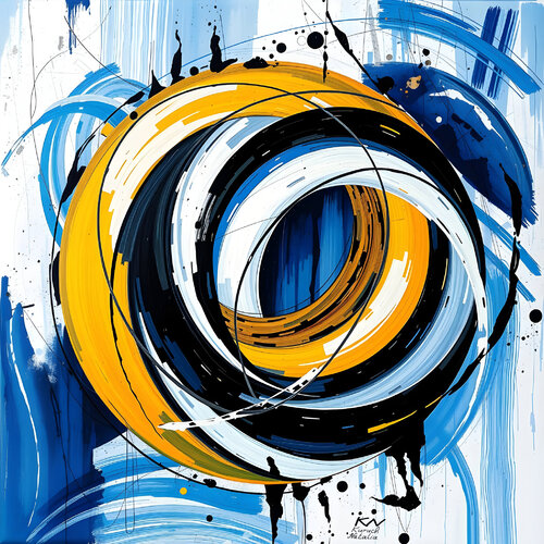 Whirlpool of the World van Natalia Kuruch, Schilderij te koop op Singulart