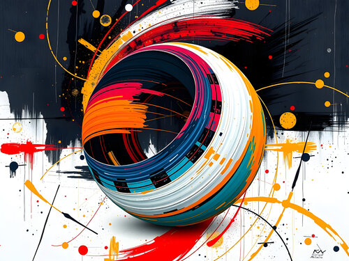 Abstract colorful World par Natalia Kuruch, Peinture en vente sur Singulart