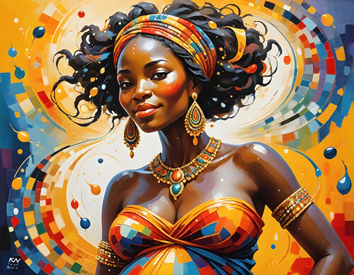 African woman von Natalia Kuruch, Malerei kaufen auf Singulart