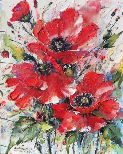 Summer Flowers par Natalia Kuruch, Peinture en vente sur Singulart