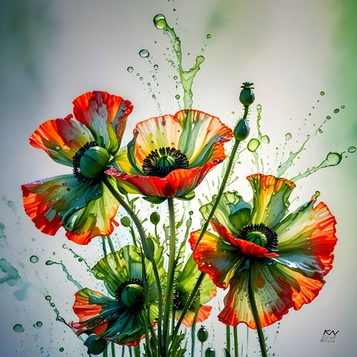 Green garden van Natalia Kuruch, Schilderij te koop op Singulart