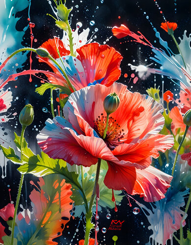Red emotions di Natalia Kuruch, Pittura in vendita su Singulart