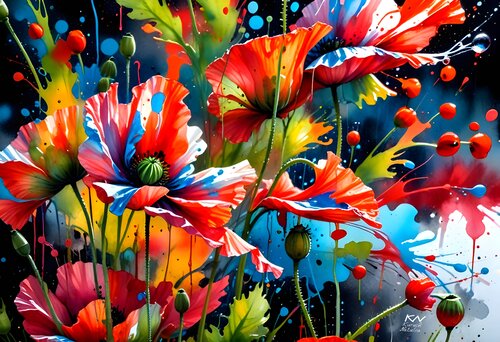 Hot flowers von Natalia Kuruch, Malerei kaufen auf Singulart