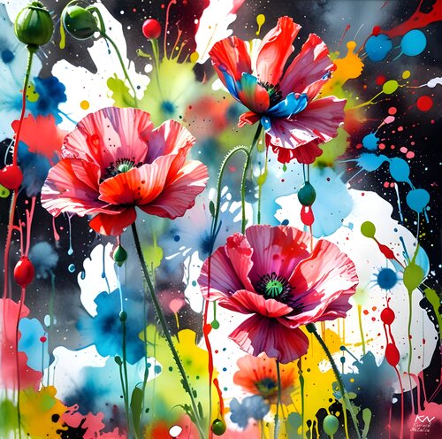 Flower Paradise von Natalia Kuruch, Malerei kaufen auf Singulart