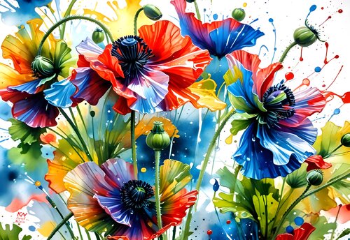 Colorful happiness von Natalia Kuruch, Malerei kaufen auf Singulart