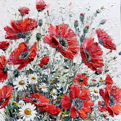 Hot Flowers van Natalia Kuruch, Schilderij te koop op Singulart