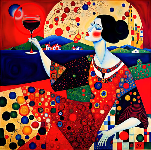 Reflection of the red sun von Natalia Kuruch, Malerei kaufen auf Singulart