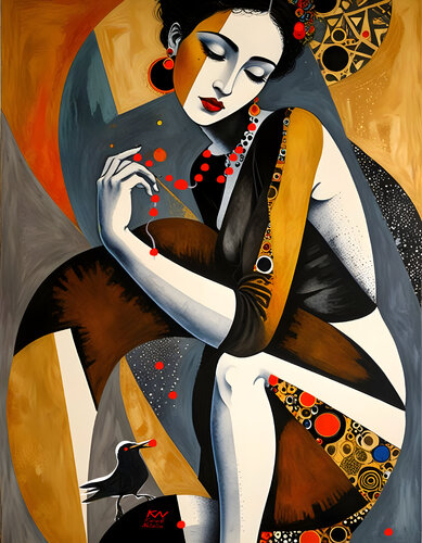 La voleuse de bijoux van Natalia Kuruch, Schilderij te koop op Singulart