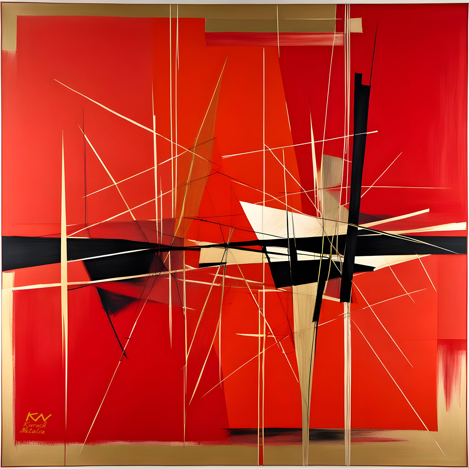 Composition of colored stripes Natalia Kuruch