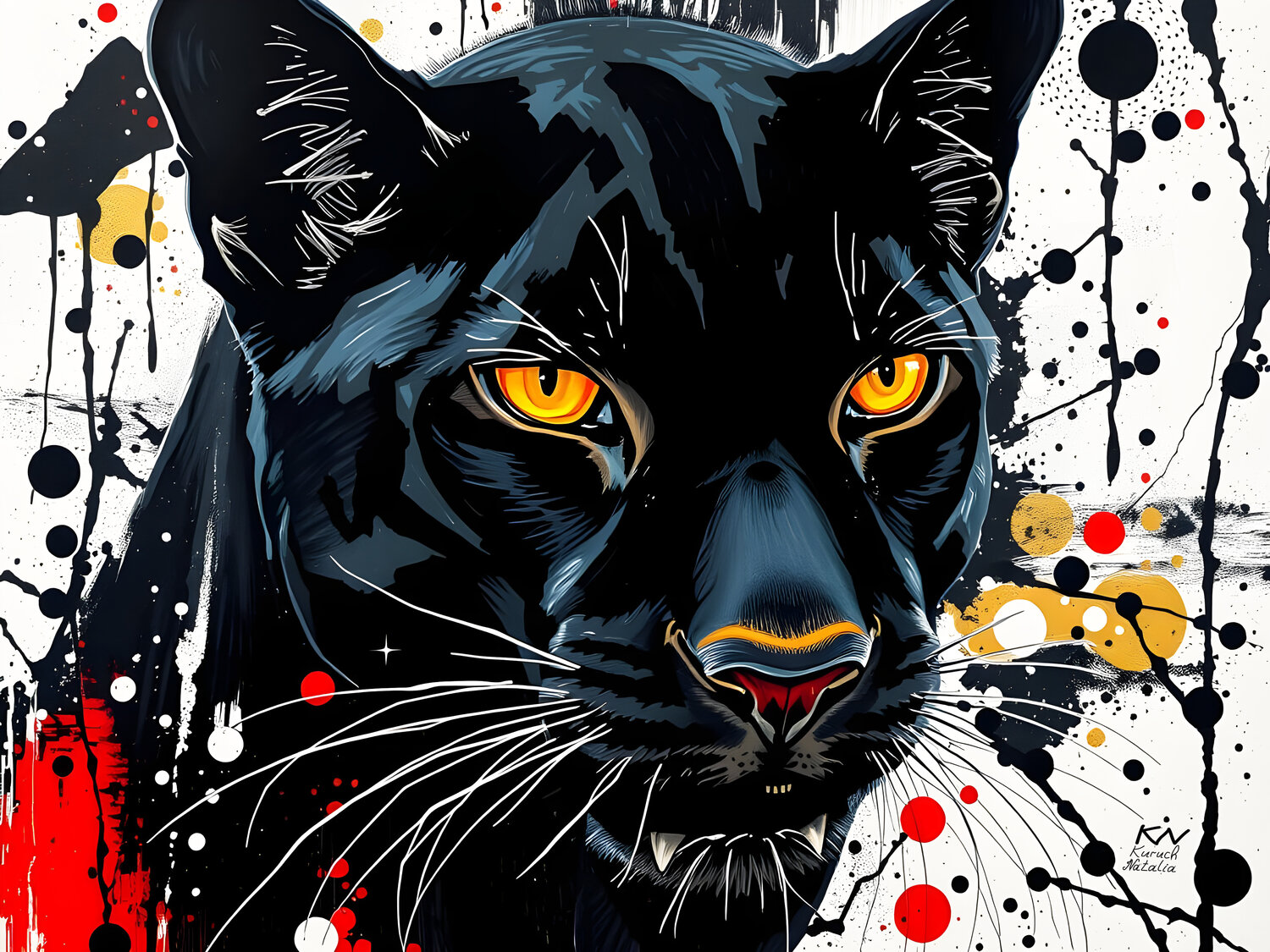 Playful panther Natalia Kuruch