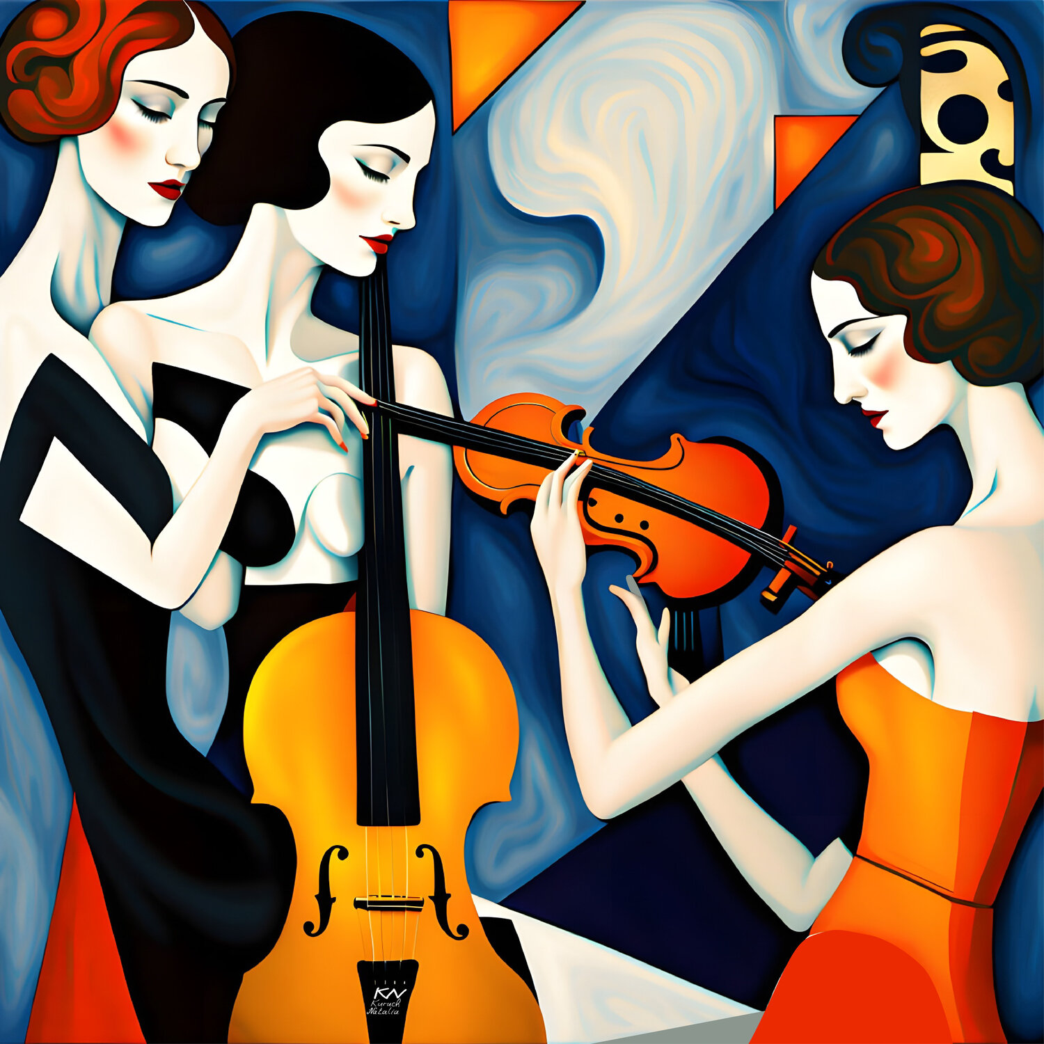 Tuning notes of violin Natalia Kuruch