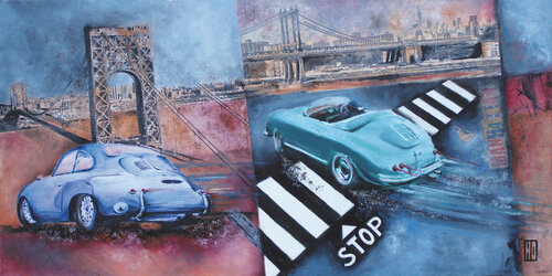 Cross the line van Hubert Ollivier, Schilderij te koop op Singulart