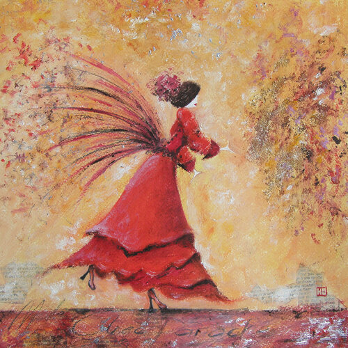 Mademoiselle avec panache von Hubert Ollivier, Werk auf Papier kaufen auf Singulart