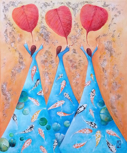 New blue dress di Hubert Ollivier, Pittura in vendita su Singulart