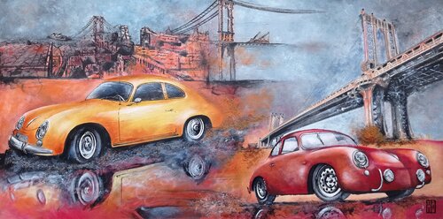 Red and yellow von Hubert Ollivier, Malerei kaufen auf Singulart
