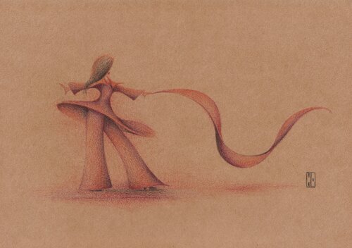 Mademoiselle à la plage de Hubert Ollivier, Dibujo a la venta en Singulart