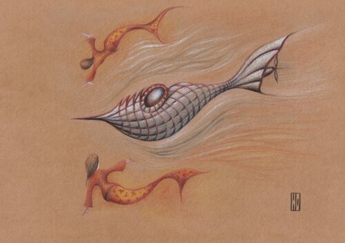 Nul ne résiste à leurs chants d'amour by Hubert Ollivier, Drawing for Sale on Singulart