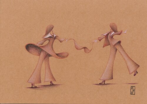 Des rubans d'elles by Hubert Ollivier, 소묘 for Sale on Singulart