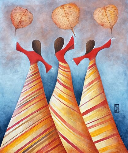 Voilages bayadères di Hubert Ollivier, Pittura in vendita su Singulart