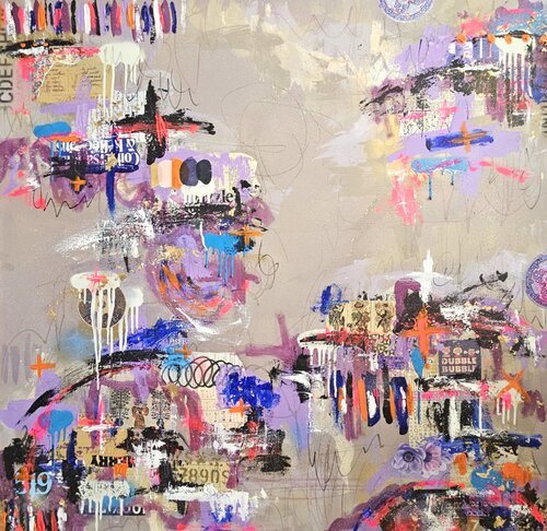 Double Bubble Puzzle by Lorette C. Luzajic, Painting for Sale on Singulart