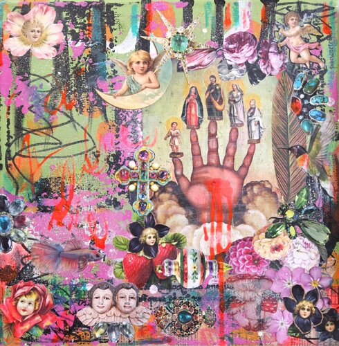 The Powerful Hand of God di Lorette C. Luzajic, Pittura in vendita su Singulart