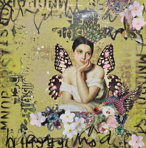 Contemplative Angel di Lorette C. Luzajic, Pittura in vendita su Singulart