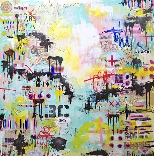 Run Away with the Circus van Lorette C. Luzajic, Schilderij te koop op Singulart