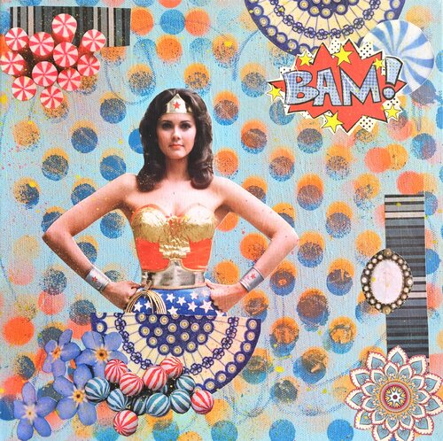 Bam Wonder Woman von Lorette C. Luzajic, Malerei kaufen auf Singulart