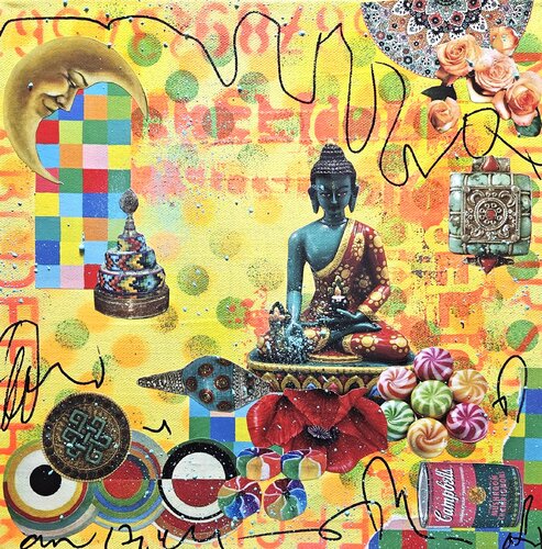 Pop Moon Buddha by Lorette C. Luzajic, Other Media for Sale on Singulart