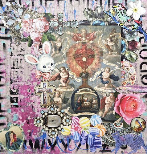 Sacred Heart Purple de Lorette C. Luzajic, Otros medios a la venta en Singulart