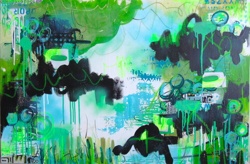 Green World de Lorette C. Luzajic, Pintura a la venta en Singulart