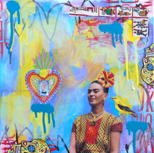 Goddess Frida Kahlo de Lorette C. Luzajic, Pintura a la venta en Singulart