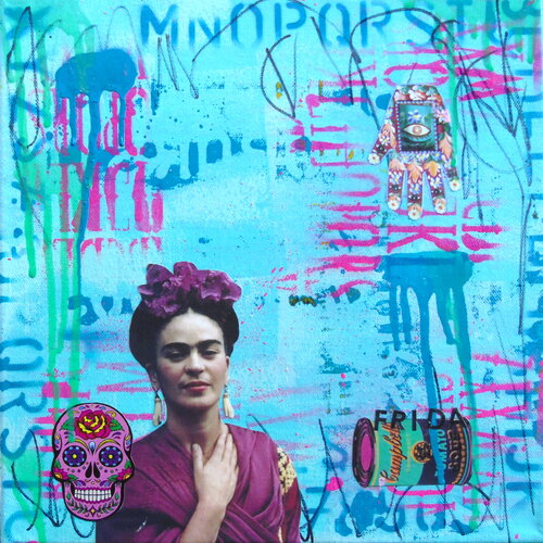 Pop Art Frida Kahlo von Lorette C. Luzajic, Malerei kaufen auf Singulart