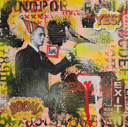 Boom Bang Eminem di Lorette C. Luzajic, Pittura in vendita su Singulart