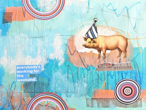 Everybody's Working for the Weekend de Lorette C. Luzajic, Pintura a la venta en Singulart