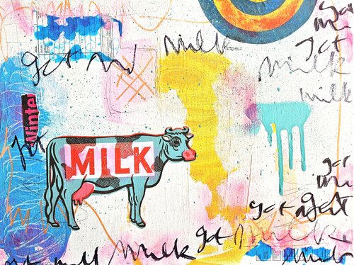 Got Milk? de Lorette C. Luzajic, Pintura a la venta en Singulart