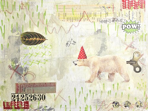 Pow Polar Bear di Lorette C. Luzajic, Pittura in vendita su Singulart