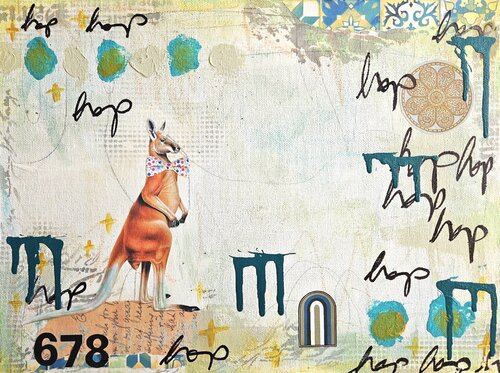 Kangaroo Hop van Lorette C. Luzajic, Schilderij te koop op Singulart