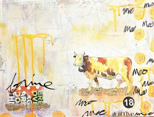 Moo Cow von Lorette C. Luzajic, Malerei kaufen auf Singulart