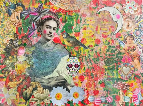 Day of the Dead Frida di Lorette C. Luzajic, Pittura in vendita su Singulart