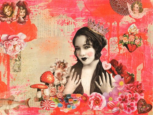 Kiss Me Queen by Lorette C. Luzajic, Painting for Sale on Singulart