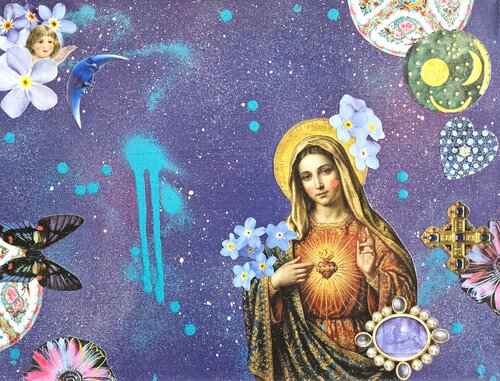 Night Madonna di Lorette C. Luzajic, Pittura in vendita su Singulart